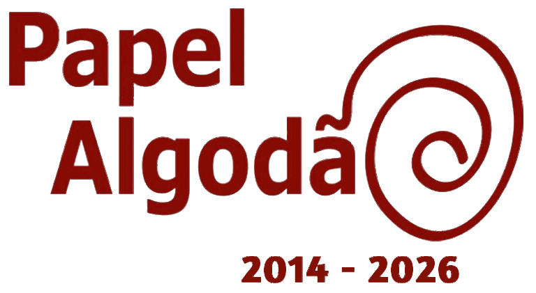 Logo da marca Papel Algodão 12 anos