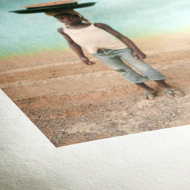 exemplo de superfície do papel para impressão Hahnemuhle Bamboo