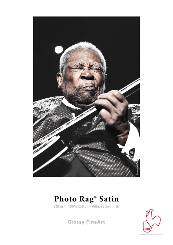 Imagem para divulgação das características do papel para impressão fine art Hahnemuhle Photo Rag Satin